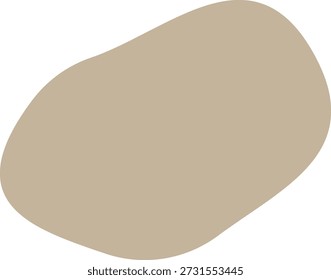 Smooth beige stone on white background