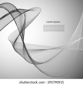 Smooth black lines on gray background