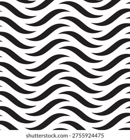 Smooth black sine waves undulate across a crisp white field.
