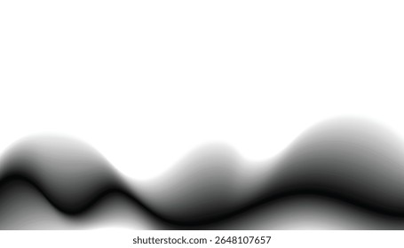 Onda abstracta lisa en blanco y negro con líneas de gradiente suave. Elegante diseño de flujo mínimo, perfecto para fondos modernos o obras de arte digitales.

