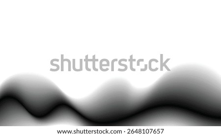 Smooth black and white abstract wave with soft gradient lines. Elegant minimal flow design, perfect for modern backgrounds or digital artwork.

