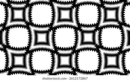 Smooth black and white zig zag pattern background