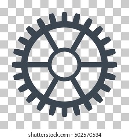 Smooth Blue Clock Wheel interface icon. Vector pictogram style is a flat symbol on chess transparent background.