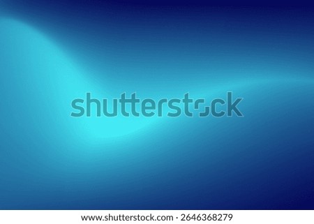 Smooth blue gradient background with cyan light wave