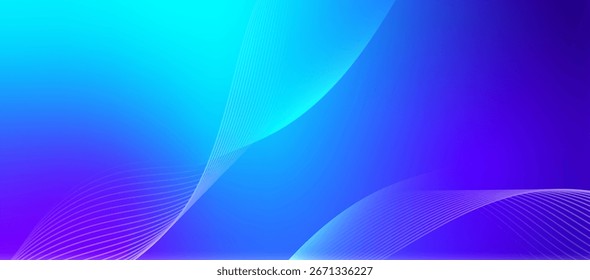 Smooth blue gradient background with flowing wave lines, modern and minimal design.