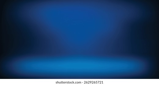 Smooth blue gradient background with soft abstract modern design for web banner or panoramic template