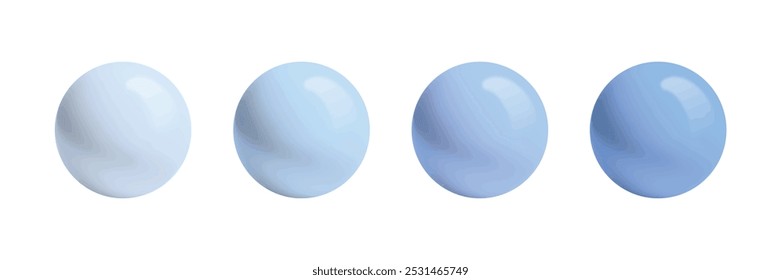 Smooth Blue Gradient Spheres Design