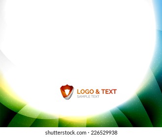 Smooth blue and green colors, waves. Modern background