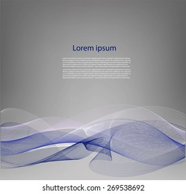 Smooth blue lines with text