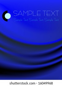 smooth blue satin - vector illustration