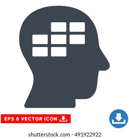 Smooth Blue Schedule Thinking EPS vector pictogram. Illustration style is flat iconic bicolor symbol on a white background.