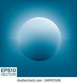 Smooth blue sphere. Vector art