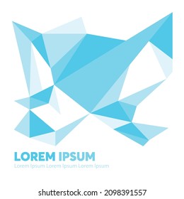 smooth blue vector abstract textured polygonal background. Blurry triangle design. Pattern can be used for background.