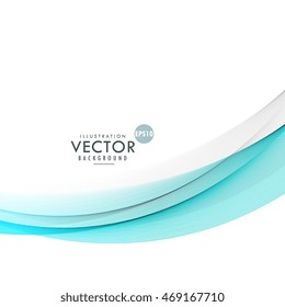 smooth blue wave abstract background