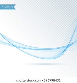 smooth blue wave abstract vector background design