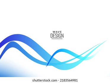 Vector de fondo de diseño de líneas de onda azul suave