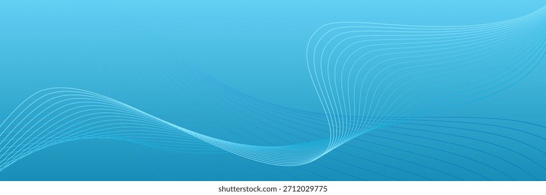 linhas de ondas azuis suaves formando um plano de fundo abstrato dinâmico útil para layouts digitais