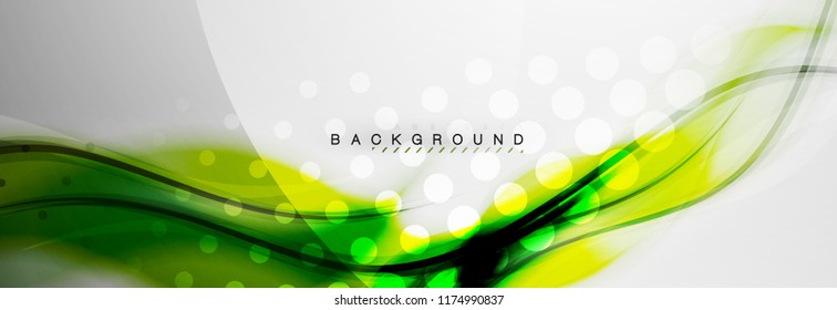 Fondo de la onda borrosa suave, concepto de flujo de color en gris, ilustración vectorial