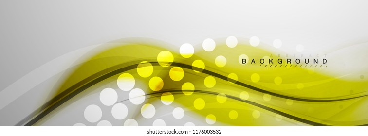 Fondo de la onda borrosa suave, concepto de flujo de color en gris, ilustración vectorial