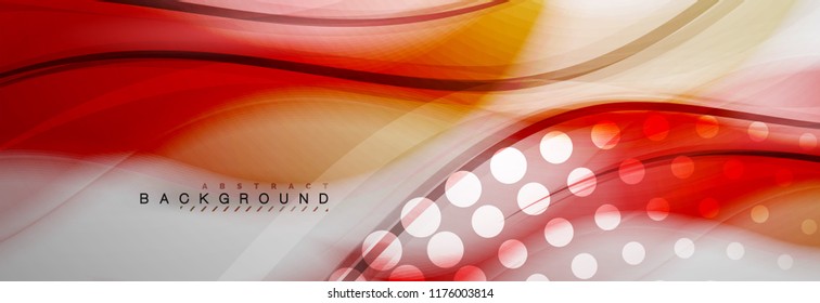 Fondo de la onda borrosa suave, concepto de flujo de color en gris, ilustración vectorial