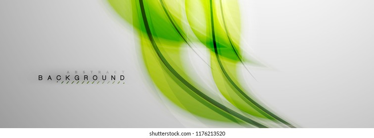 Fondo de la onda borrosa suave, concepto de flujo de color en gris, ilustración vectorial