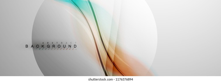 Fondo de la onda borrosa suave, concepto de flujo de color en gris, ilustración vectorial
