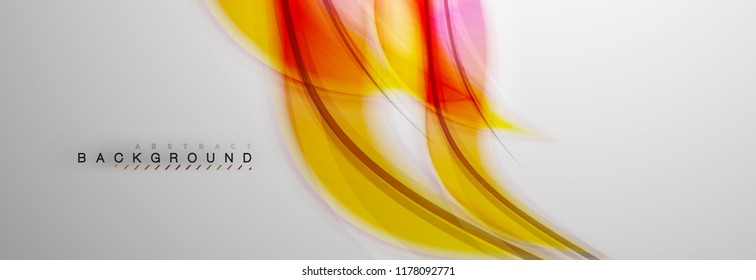 Fondo de la onda borrosa suave, concepto de flujo de color en gris, ilustración vectorial