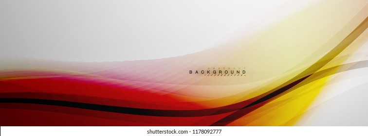 Fondo de la onda borrosa suave, concepto de flujo de color en gris, ilustración vectorial