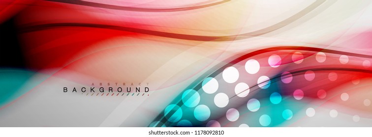 Plano de fundo de onda de desfoque suave, conceito de fluxo de cor em cinza, ilustração de vetor