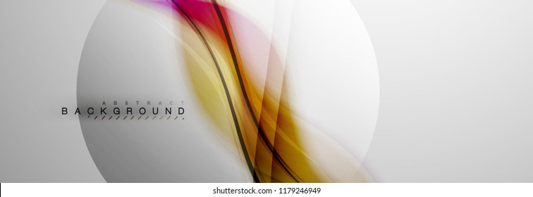 Fondo de la onda borrosa suave, concepto de flujo de color en gris, ilustración vectorial