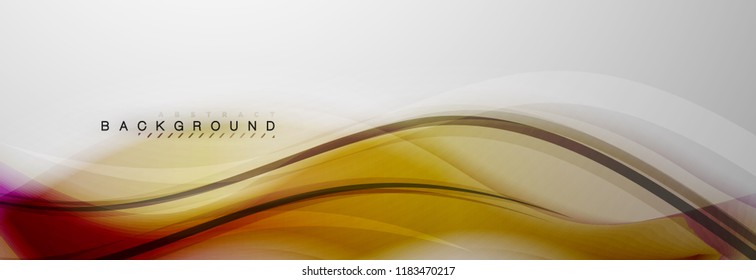 Fondo de la onda borrosa suave, concepto de flujo de color en gris, ilustración vectorial