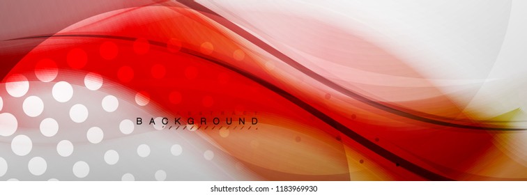 Fondo de la onda borrosa suave, concepto de flujo de color en gris, ilustración vectorial