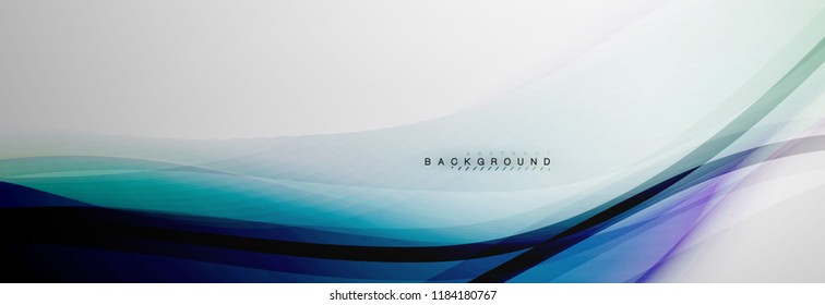 Fondo de la onda borrosa suave, concepto de flujo de color en gris, ilustración vectorial