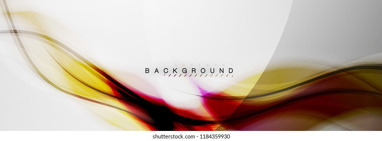 Fondo de la onda borrosa suave, concepto de flujo de color en gris, ilustración vectorial