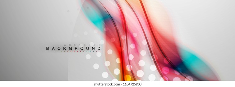 Fondo de la onda borrosa suave, concepto de flujo de color en gris, ilustración vectorial