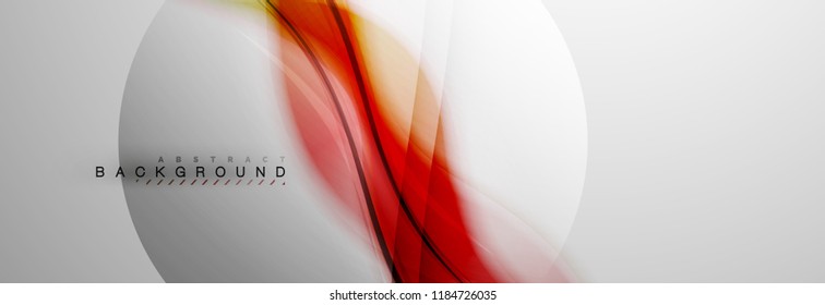 Fondo de la onda borrosa suave, concepto de flujo de color en gris, ilustración vectorial