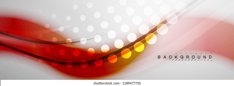 Fondo de la onda borrosa suave, concepto de flujo de color en gris, ilustración vectorial