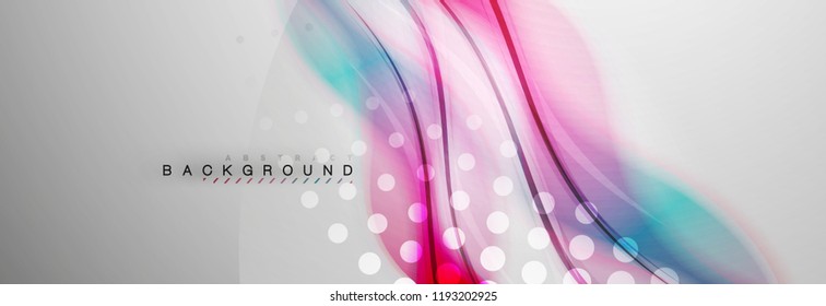 Fondo de la onda borrosa suave, concepto de flujo de color en gris, ilustración vectorial