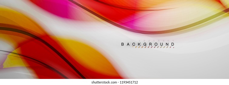 Fondo de la onda borrosa suave, concepto de flujo de color en gris, ilustración vectorial