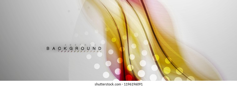 Fondo de la onda borrosa suave, concepto de flujo de color en gris, ilustración vectorial