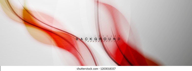 Fondo de la onda borrosa suave, concepto de flujo de color en gris, ilustración vectorial