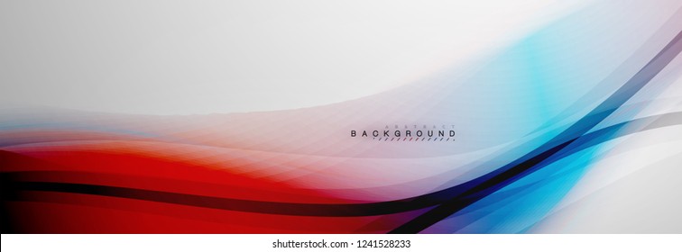 Fondo de la onda borrosa suave, concepto de flujo de color en gris, ilustración vectorial