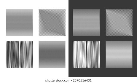 Smooth and blurred abstract square patterns