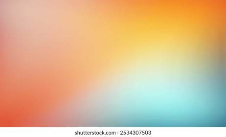 Un fondo suave y borroso con una transición de degradado de melocotón suave, a través de amarillo, a un azul claro. Los colores son pastel y delicados, creando un efecto calmante y etéreo.