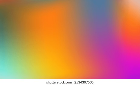 Um plano de fundo suave e borrado, exibindo um espectro de cores, do verde ao laranja ao roxo, criando um design visualmente agradável e abstrato.