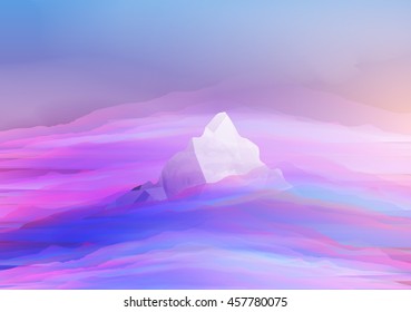 Smooth Blurred Mountain Landscape - Vector Illustration