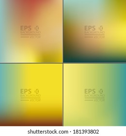 Smooth, blurry colorful backgrounds set.