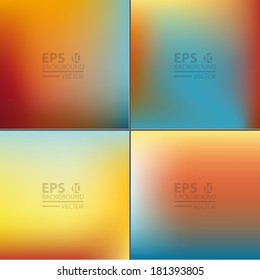 Smooth, blurry colorful backgrounds set.