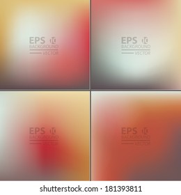 Smooth, blurry colorful backgrounds set.