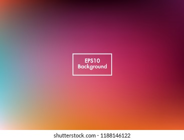 Smooth and blurry colorful gradient mesh background. Vector illustration with bright rainbow colors. Easy editable soft colored vector banner template. Premium quality